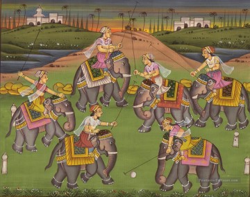 Populaire indienne œuvres - de Inde femmes sur éléphant jouant au ballon